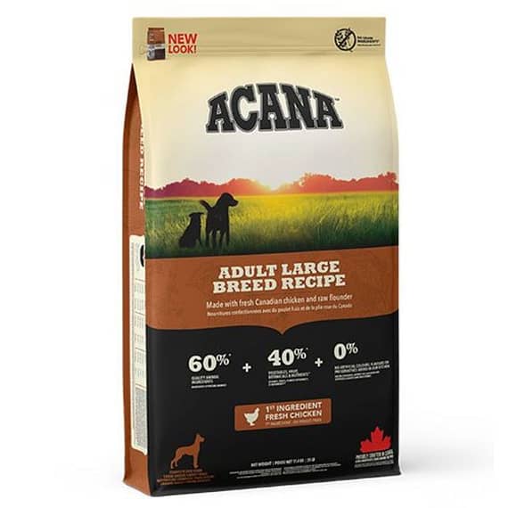Acana Adult Large Breed Recipe Dry Dog Food 11.4Kg Bulk Buy "BAE" Charm Bracelet