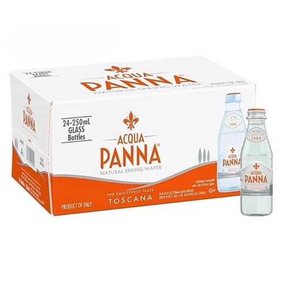 Acqua Panna Mineral Water Glass (250ml x 24) 10 Cartons Beverages "BAE" Charm Bracelet