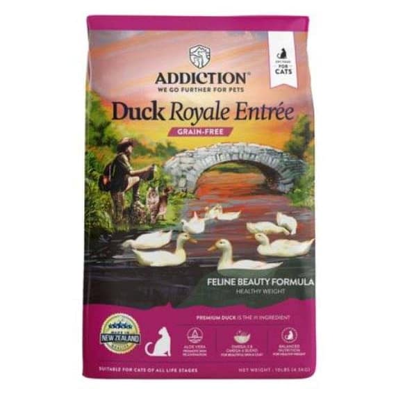 Addiction Duck Royale Dry Cat Food – 10LBS Cat Food "BAE" Charm Bracelet