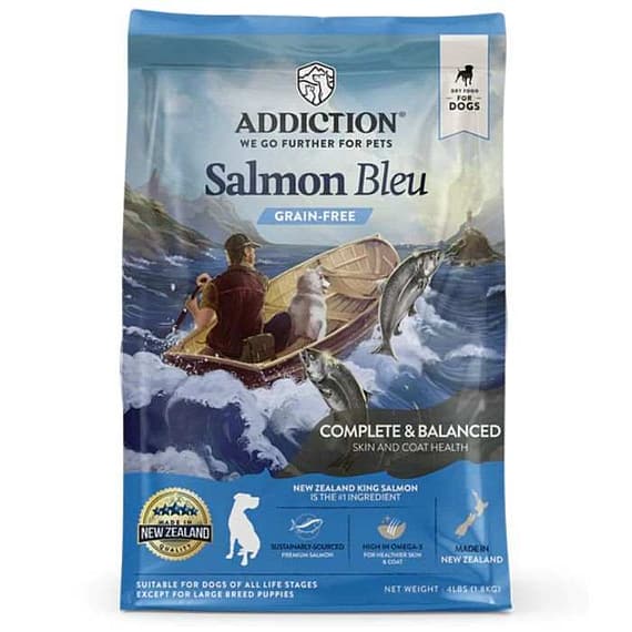 Addiction Salmon Bleu Dry Dog Food – 4LBS Dog Food "BAE" Charm Bracelet