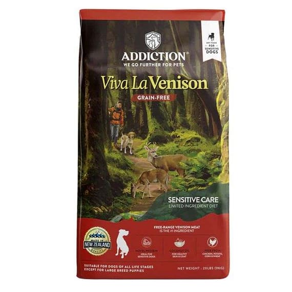 Addiction Viva La Venison Dry Dog Food – 20LBS Dog Food "BAE" Charm Bracelet