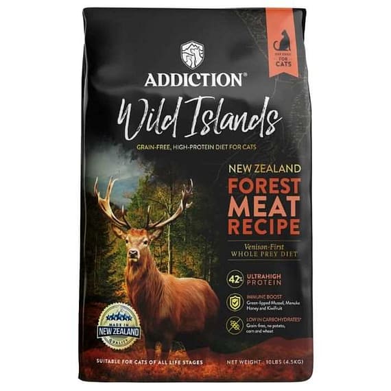 Addiction Wild Islands Forest Meat Dry Cat Food – 10LBS Cat Food "BAE" Charm Bracelet