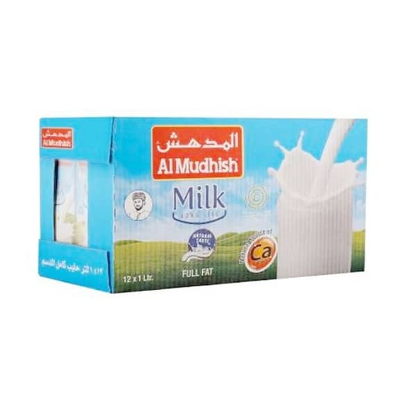 Al Mudhish Long Life Milk Full Cream 1 Ltr Pack of 12 Dairy "BAE" Charm Bracelet