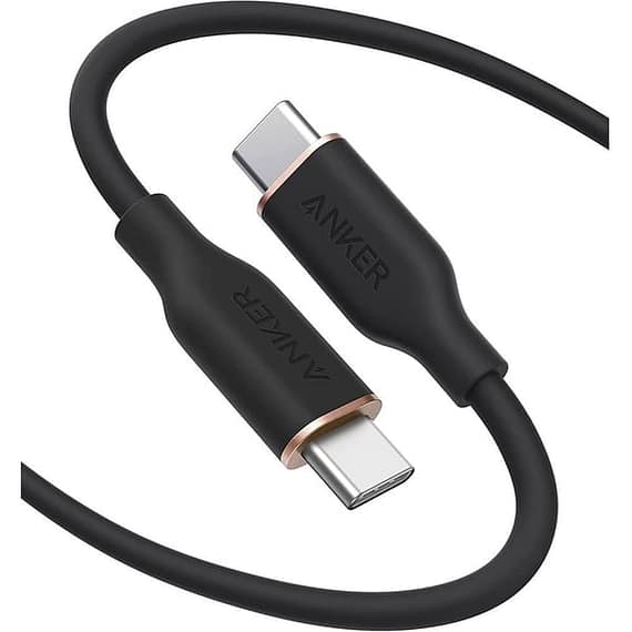 Anker 643 USB-C to USB-C Silicone Cable 1.8m-(Black)-(A8553H11) Electronics "BAE" Charm Bracelet