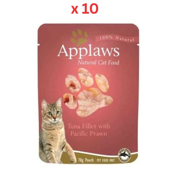 Applaws Cat Tuna with Prawn Pouch 10X70g Cat Food "BAE" Charm Bracelet