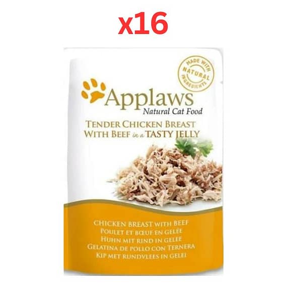 Applaws Tender Chicken Breast With Beef In Tasty Jelly 16X70g Bulk Buy "BAE" Charm Bracelet