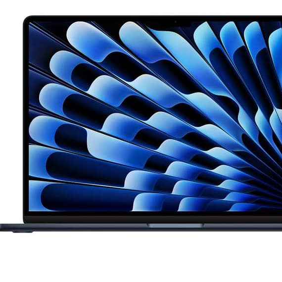 Apple MacBook Air, MXD43, Midnight, M3 Chip, 8-Core CPU, 10-Core GPU, 16GB, 512GB SSD, 15 Inch (English Keyboard, Apple Warranty) Apple "BAE" Charm Bracelet