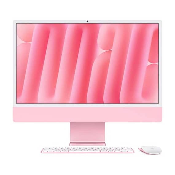 Apple iMac 24-inch (2024), Pink, M4 with 10-Core CPU, 24GB RAM, 512GB SSD, 10-core GPU, MD2U4 (English Keyboard, Apple Warranty) Apple "BAE" Charm Bracelet