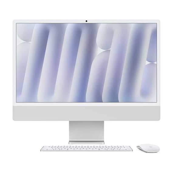 Apple iMac 24-inch (2024) Silver, MWUC3, M4 with 8-Core CPU, 16GB RAM, 256GB SSD, 8-core GPU (English Keyboard, Apple Warranty) Apple "BAE" Charm Bracelet