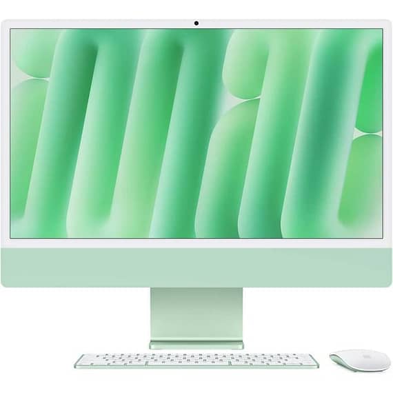 Apple, iMac 24-inch, Green, M4 Chip, 10-Core CPU, 10-core GPU, 24GB RAM, 512GB SSD, MD2Q4 (English Keyboard, Apple Warranty) Apple "BAE" Charm Bracelet