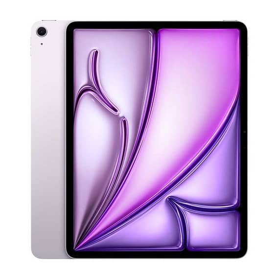 Apple, iPad Air 2025 (7th Generation), M3, 13-Inch, Wi-Fi, 256GB, Purple Apple "BAE" Charm Bracelet