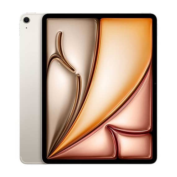 Apple iPad Air M2 (2024), 13-inch, Wi-Fi, 128GB – Starlight Apple "BAE" Charm Bracelet