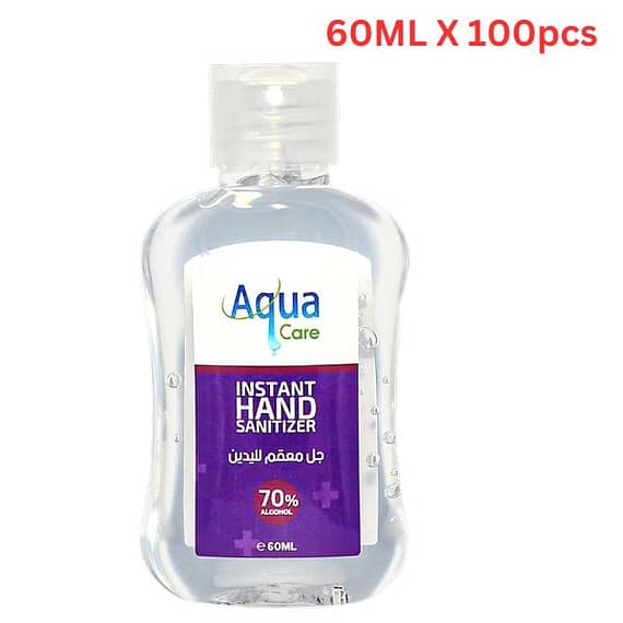 Aqua Care Hand Sanitizer Gel – 60ML x 100pcs Grocery "BAE" Charm Bracelet