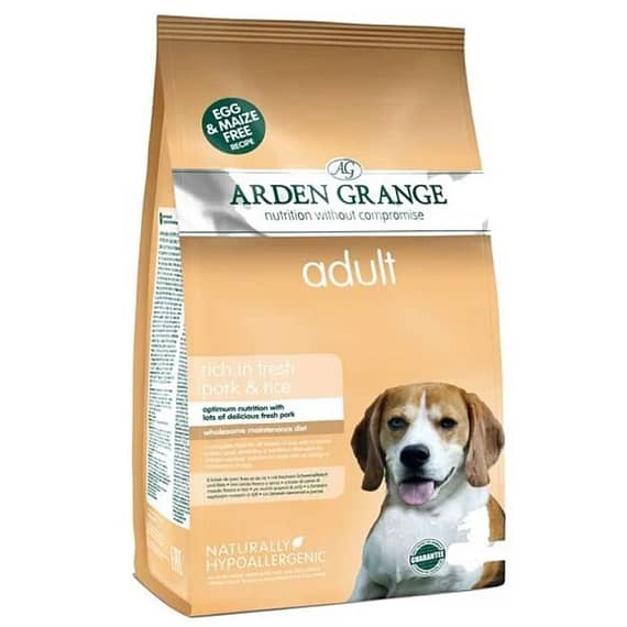 Arden Grange Pork & Rice Adult Dry Dog Food – 12Kg Dog Food "BAE" Charm Bracelet