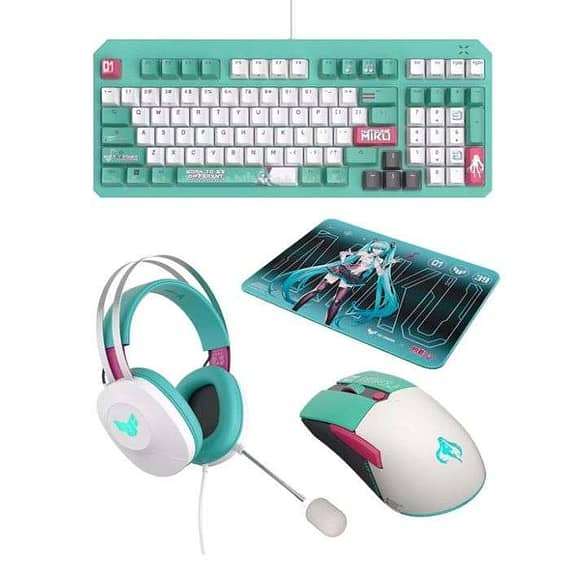 Asus Miku Gaming Bundle – Headset + Mouse + Mouse Pad + Keyboard Gaming & Consoles "BAE" Charm Bracelet