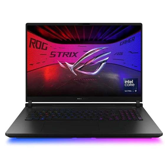 Asus ROG Strix SCAR 18 G835LX-SA047W, Intel Core Ultra 9 275HX, 64GB RAM, 4TB SSD, 18 Inch WQXGA 240Hz, 24GB NVIDIA RTX 5090, Windows 11 Home, English & Arabic Keyboard, Black Asus "BAE" Charm Bracelet