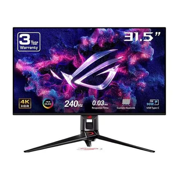 Asus ROG Swift PG32UCDM 32 Inch 4K QD-OLED 240Hz 0.03ms (GtG) Gaming Monitor – Black – 90LM09T0-B01370 Asus "BAE" Charm Bracelet