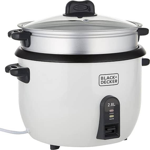 BLACK+DECKER Rice Cooker 1100W White 2.8 litres Rc2850-B5 Electric Cookers "BAE" Charm Bracelet
