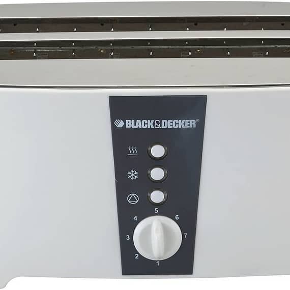 Black+Decker 1350Watt 4 Slice Cool Touch Toaster With Electronic Browning Control, White – ET124-B5 Household "BAE" Charm Bracelet