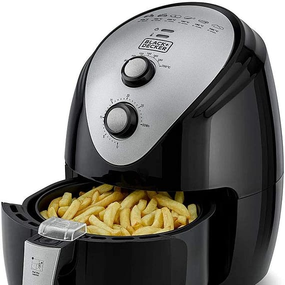 Black+Decker 3.5Liteer Air Fryer Rapid Air Convection Technology Manual Control 1500Watt – AF150-B5 Fryer "BAE" Charm Bracelet