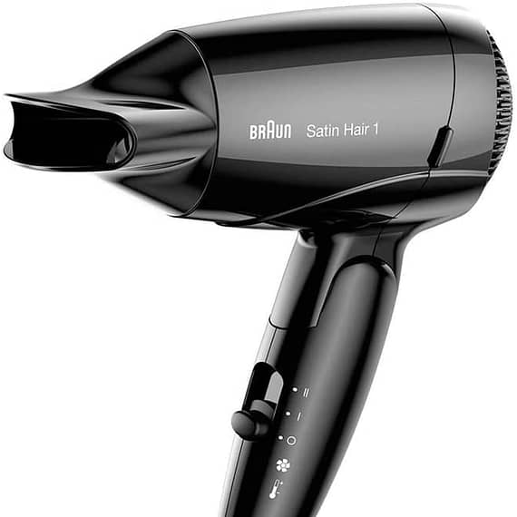 Braun Satin Hair Styler & Go Travel Dryer Black – HD130 Household "BAE" Charm Bracelet