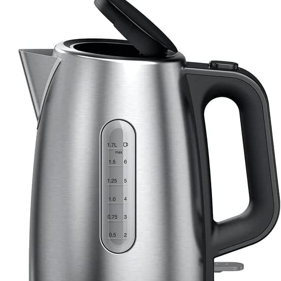 Braun Stainless Steel Water Kettle, 2200 Watts, 1.7L Capacity, 4-Way Protection, Fast Boiling, Pur Shine Black – WK 1500 BK Electric Kettles "BAE" Charm Bracelet
