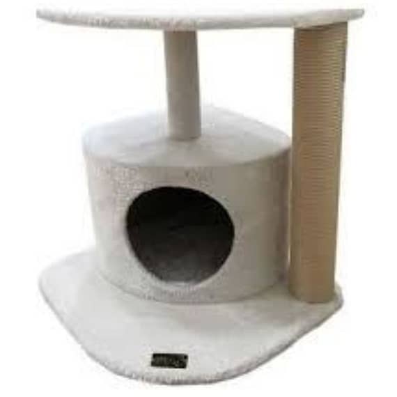 Catry Cat Tree Tower With Kitten Condo Paper Rope 40 X 40 X 48cm (UAE Delivery Only) Cats Accessories "BAE" Charm Bracelet