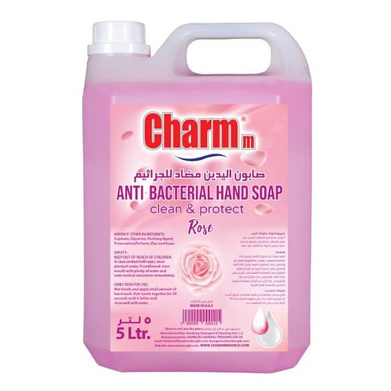 Charmm Antibacterial Hand Wash Rose 5L Grocery "BAE" Charm Bracelet
