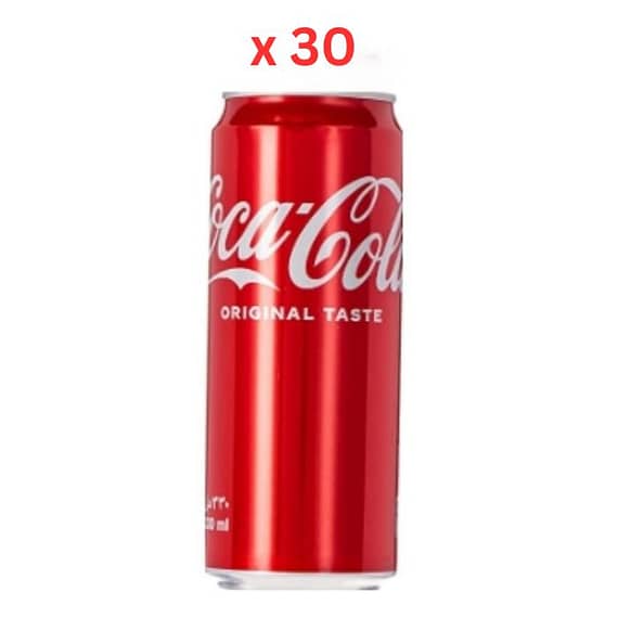 Coca-Cola Regular, Can – 30 x 150 ml Beverages "BAE" Charm Bracelet