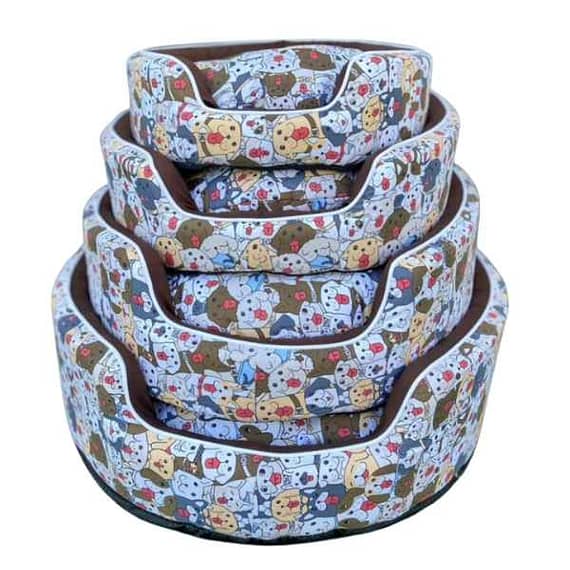 Coco Kindi Multicolored Animal Pattern Washable Round Cotton Bed For Dogs & Cats – Size 4 Beds & Cushions "BAE" Charm Bracelet