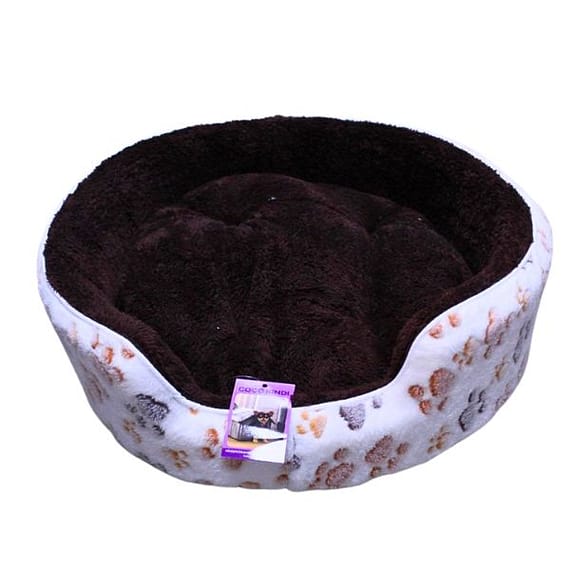 Coco Kindi Paw Print Cream Color Washable Round Fur Bed For Dogs & Cats – Size 5 Beds & Cushions "BAE" Charm Bracelet