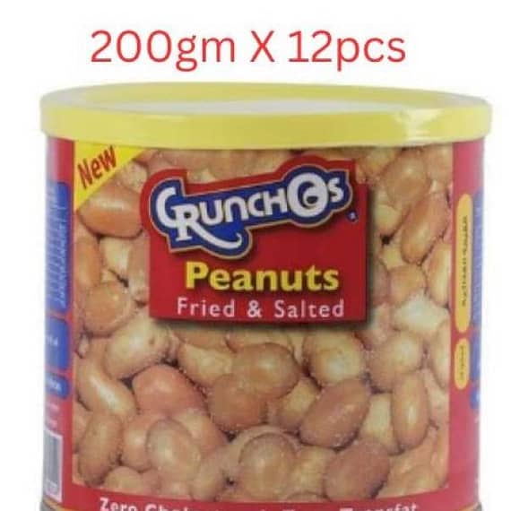 Crunchos Fried and Salted Peanuts 200g -Carton of 12 Packs Dates & Dry Fruits "BAE" Charm Bracelet
