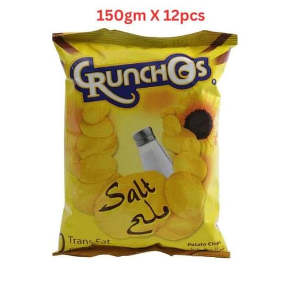 Crunchos Natural Chips Salt, 40g – Carton of 50 Packs Dates & Dry Fruits "BAE" Charm Bracelet