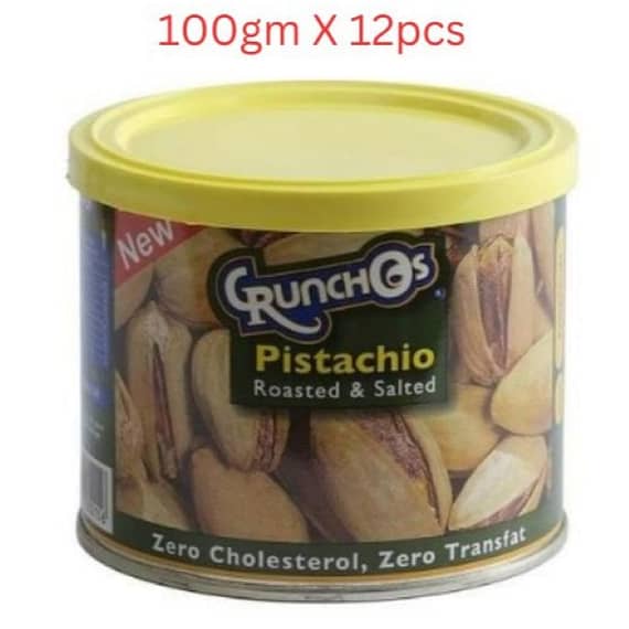 Crunchos Roasted and Salted Pistachio 100g – Carton of 12 Packs Dates & Dry Fruits "BAE" Charm Bracelet