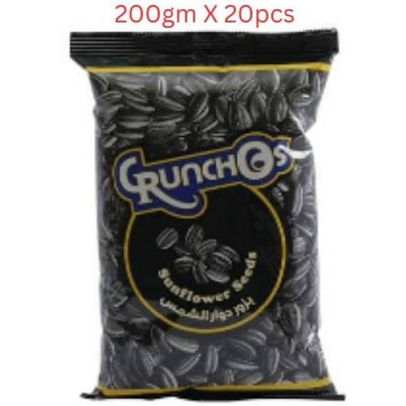 Crunchos Sunflower Seeds 200g -Carton of 20 Packs Dates & Dry Fruits "BAE" Charm Bracelet