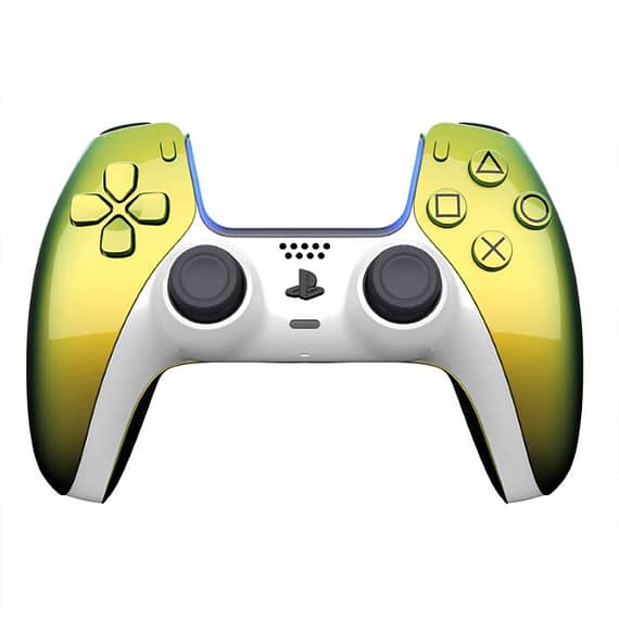 Customized Sony Dual Sense Gaming Controller For Ps5 & Ps5 Slim – Diamond Northern Lights New 2024 Design Controllers "BAE" Charm Bracelet