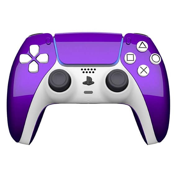 Customized Sony Dual Sense Gaming Controller For Ps5 & Ps5 Slim – Diamond Purple New 2024 Design Controllers "BAE" Charm Bracelet