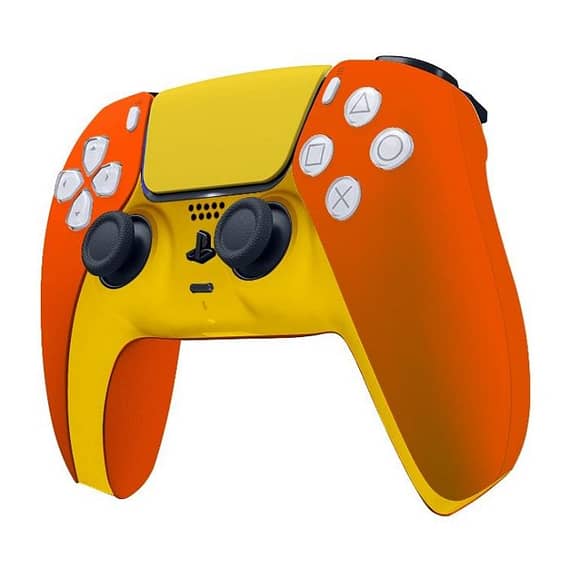 Customized Sony PlayStation 5 Dualsense Controller Tangerine – Craft by Merlin Controllers "BAE" Charm Bracelet