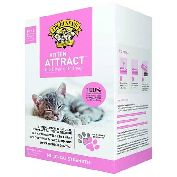 Dr Elsey's Precious Herbal Attractant 99% Dust Free Cat Kitten Attract 9Kg Litter & Housetraining "BAE" Charm Bracelet