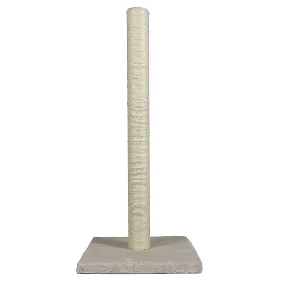 Ebi Scratching Tree Classic High Post For Cats – White-40X40X90Cm Cat scratcher & Post "BAE" Charm Bracelet