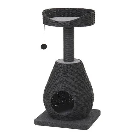 Ebi Scratching Tree Trend Elegance Sublime For Cats – Black, 45X45X89Cm Cat scratcher & Post "BAE" Charm Bracelet