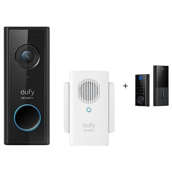 Eufy E8220311 Video Doorbell + T8520111 Smart Lock Electronics "BAE" Charm Bracelet