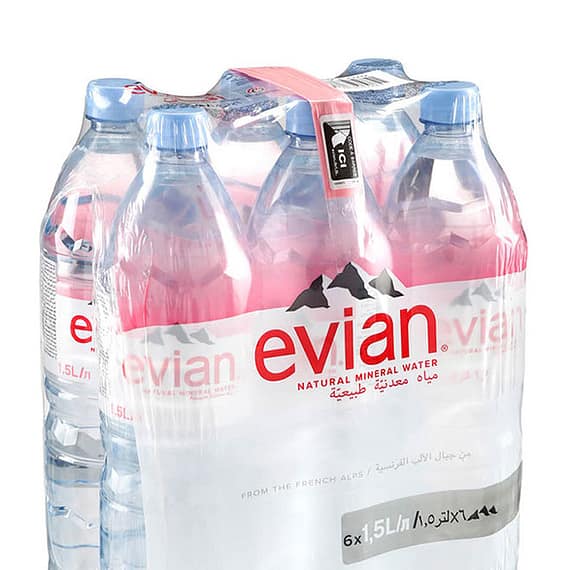 Evian Natural Mineral Water 1.5L X 6 (UAE Delivery Only) Beverages "BAE" Charm Bracelet