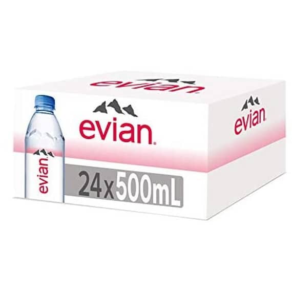 Evian Natural Mineral Water 500ML (24 Bottles) Beverages "BAE" Charm Bracelet