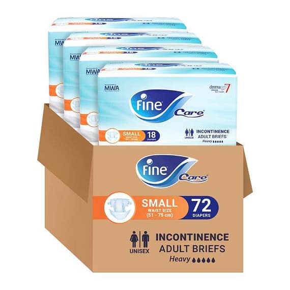 Fine Care Absorbent Adult Open Small Dermapro7-Alpha (Pack of 72) Adult Diapers "BAE" Charm Bracelet