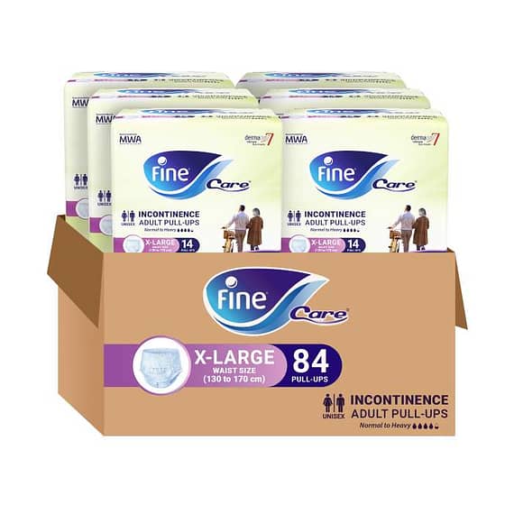 Fine Care Absorbent Adult Pull Up X-Large Dermapro7-Alpha (Pack of 84) Adult Diapers "BAE" Charm Bracelet