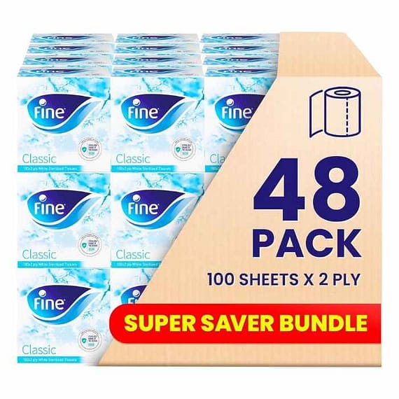Fine Facial Tissues Cubic 100X2 Plies Dawn (Pack of 48) Grocery "BAE" Charm Bracelet