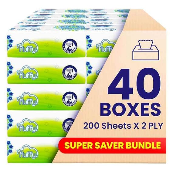 Fine Facial Tissues Fluffy 200X2 Plies Dawn (Pack of 40) Grocery "BAE" Charm Bracelet