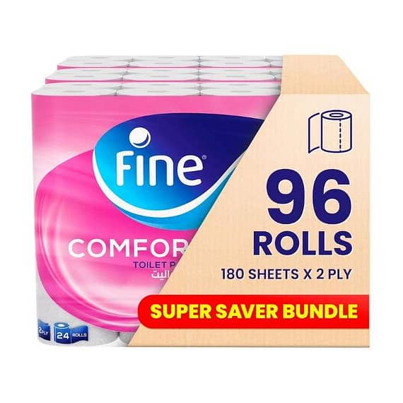 Fine Toilet Tissue Comfort 180 Sheets X 2 Plies (Pack of 96) Grocery "BAE" Charm Bracelet