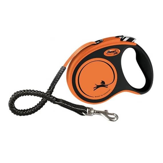 Flexi Xtreme Tape Leash 5M – Orange – Large Collars & Harnesses "BAE" Charm Bracelet